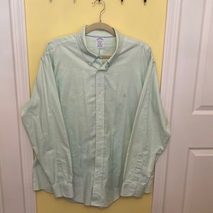 Brooks Brothers Regent Non Iron Green Stripe Shirt